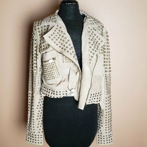 LEATHER STUDDED JACKET
